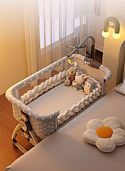Evokids Luvi Anne Yanı Beşik | Sallanabilir 7 Parça Premium Set - 3