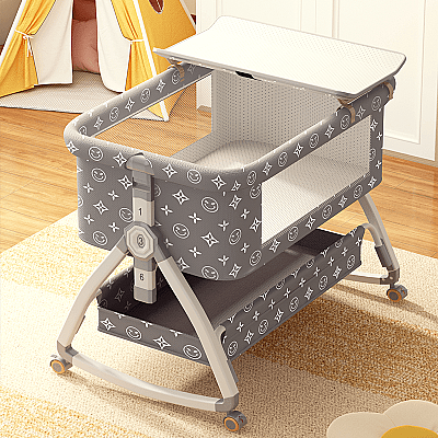 Evokids Luvi Anne Yanı Beşik | Sallanabilir 7 Parça Premium Set - 5