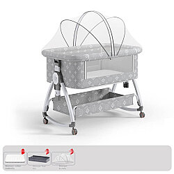 Evokids Luvi Anne Yanı Beşik | Sallanabilir 7 Parça Premium Set - 7