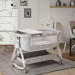 Evokids Luvi Anne Yanı Beşik | Sallanabilir 7 Parça Premium Set - 4
