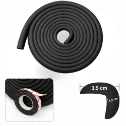 Evokids 3 Adet Kauçuk Kenar Koruyucu (6 Metre) - Siyah - 2