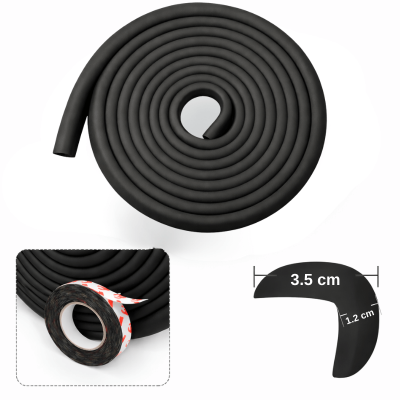 Evokids 3 Adet Kauçuk Kenar Koruyucu (6 Metre) - Siyah - 2