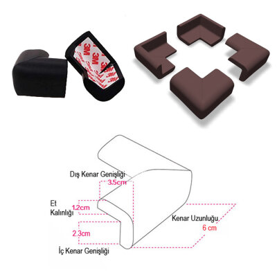 Evokids Ekstra Kalın Köşe Koruyucu (6 Metre Kenar + 4 Adet Köşe) Krem Kauçuk Kenar Koruyucu - 11