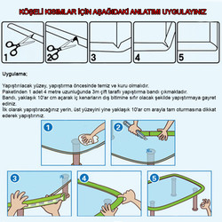 Evokids 3 Adet U Tip Kauçuk Kenar Koruyucu (6 Metre) - Kahve - 6
