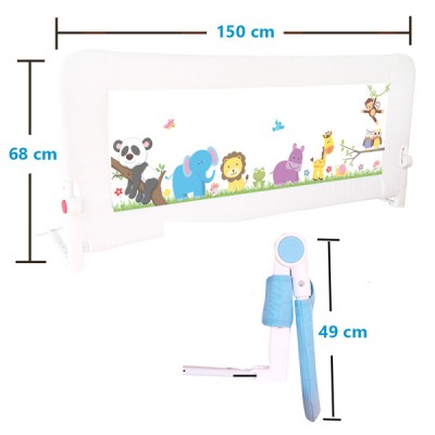 Evokids Animals (150x68 cm) Jumbo Yatak Bariyeri