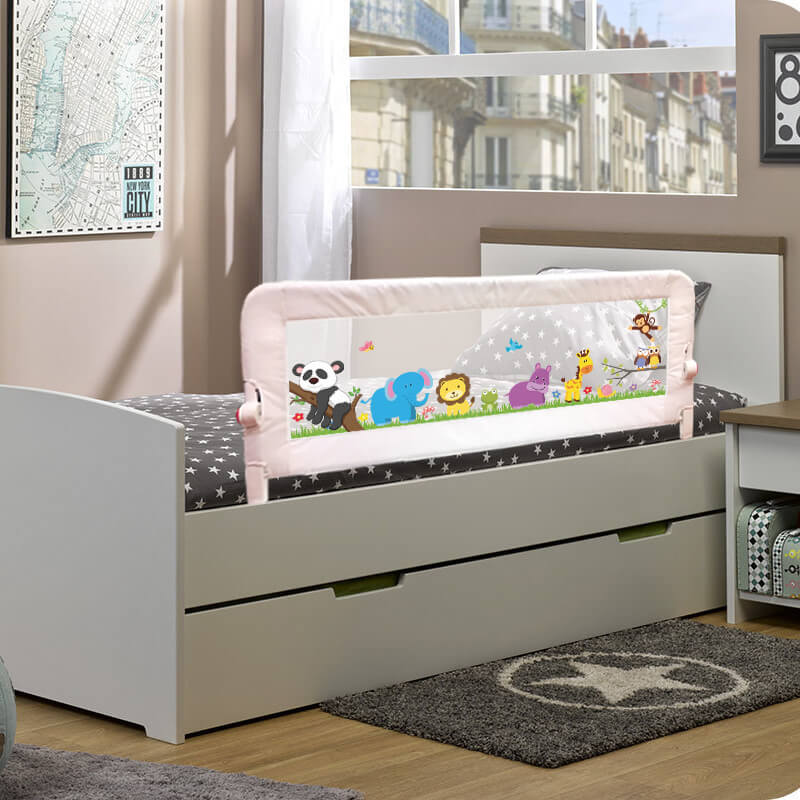 Evokids Animals Katlanabilir Çocuk Yatak Bariyeri 140x52 cm Beyaz