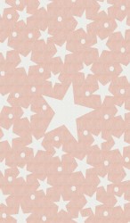 Evokids Büyük Yıldızlı Pembe , Püsküllü Çocuk Halısı (100x150) - Thumbnail