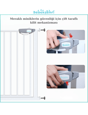 Evokids Çift Kilitli Çocuk Güvenlik Kapısı - 3
