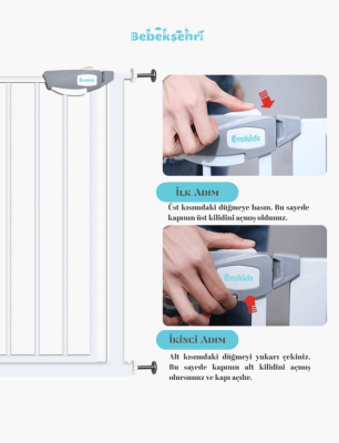 Evokids Çift Kilitli Çocuk Güvenlik Kapısı - 12