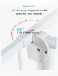Evokids Çift Kilitli Çocuk Güvenlik Kapısı 95-104 CM Arası Kullanım - 4