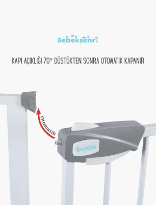 Evokids Çift Kilitli Çocuk Güvenlik Kapısı 95-104 CM Arası Kullanım - 5