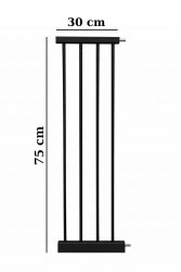 Evokids Çift Kilitli Güvenlik Kapı - Siyah Uzatma Aparatı - 30 Cm - Evokids