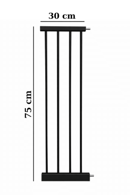 Evokids Çift Kilitli Güvenlik Kapı - Siyah Uzatma Aparatı - 30 Cm - 1