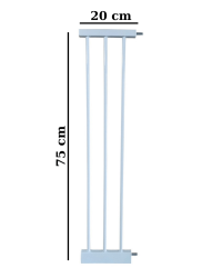 Evokids Çift Kilitli Güvenlik Kapı - Uzatma Aparatı - 20 Cm - Evokids