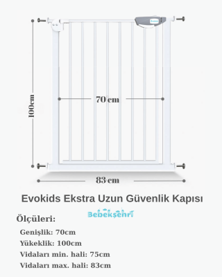 Evokids Ekstra Uzun Çocuk Güvenlik Kapısı - 3