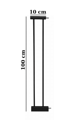Evokids Ekstra Uzun Çocuk Güvenlik Kapı - Siyah Uzatma Aparatı - 10 Cm - 1