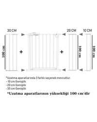 Evokids Ekstra Uzun Çocuk Güvenlik Kapı - Siyah Uzatma Aparatı - 30 Cm - 2