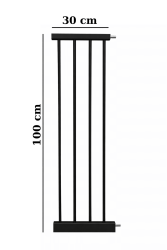 Evokids Ekstra Uzun Çocuk Güvenlik Kapı - Siyah Uzatma Aparatı - 30 Cm - Evokids