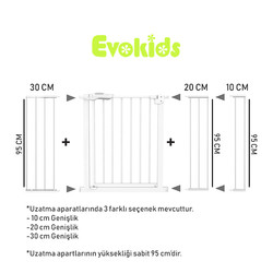 Evokids Ekstra Uzun Çocuk Güvenlik Kapı - Uzatma Aparatı - 20 Cm - Thumbnail