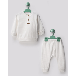 Evokids Erkek Bebek Beyaz Alt Üst Takım - 2