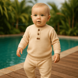 Evokids Erkek Bebek Sarı Alt Üst Takım - 1