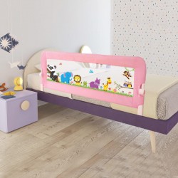 Evokids - Evokids Animals Katlanabilir Çocuk Yatak Bariyeri 140x52 cm - Pembe