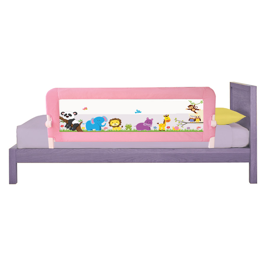 Evokids Animals Katlanabilir Çocuk Yatak Bariyeri 140x52 cm Pembe