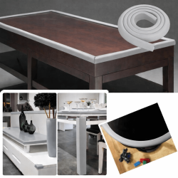 Evokids Ekstra Kalın Kenar Koruyucu (6 Metre Kenar + 4 Adet Köşe) Gri Kauçuk Masa Köşe Koruyucu - 3