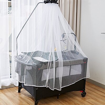 Anne Yanı Park Yatak – Evokids Luna Katlanabilir, Sallanabilir ve Tekerlekli Anne Yanı Beşiği - 4