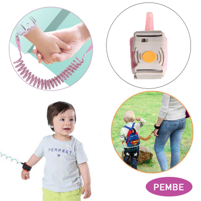 Evokids Manyetik Kilitli Güvenlik Bilekliği - (Çelik Uçlu) - Pembe - 1