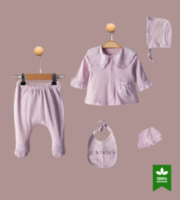 Evokids Mor Fistolu 5li Yenidoğan Hastane Çıkışı Seti - 2