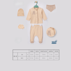 Evokids Pötikareli Sevimli Hayvanlı 5'li Erkek Yeni Doğan set - 2