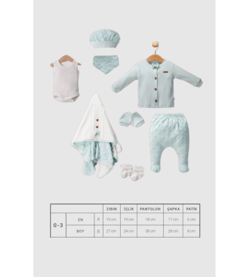 Evokids Yıldızlı 8'li Yenidoğan Hastane Çıkışı Set - 3