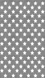 Evokids Yıldızlı Gri , Püsküllü Çocuk Halısı (120x180) - Thumbnail