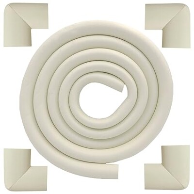 Evokids ( 2 Metre U Tip Kenar + 4 Adet U Köşe ) Krem U Tip Kenar Koruyucu - 1