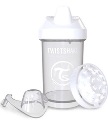 TwistShake Crawler Cup Suluk 300 ml Beyaz - Thumbnail